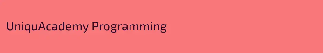 UniquAcademy Programming